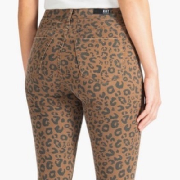 NWT Kut From the Kloth Donna Leopard Print High Waist Skinny Ankle jeans - Picture 4 of 14